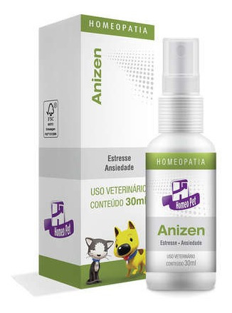 Anizen Homeopatia Cães Gatos Estressse E Ansiedade 30ml