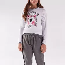 Blusa Feminina Infantil Manga Longa Meninas Pulla Bulla 