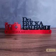 Decoração Para Consultório Placa De Mesa Em Pvc Médico 