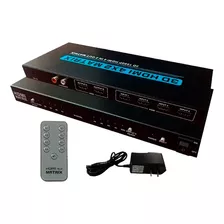 Splitter De Video Hdmi, 1080p De 4 Entradas A 2 Salidas + Cr