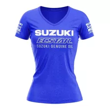 Camiseta Feminina Blusa Baby Look Suzuki Moto Gp Motogp