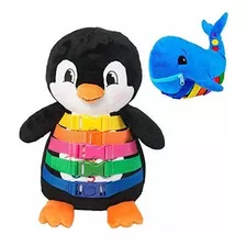 Peluche - Buckle Toy - Blu Whale And Blizzard Penguin Ocean 