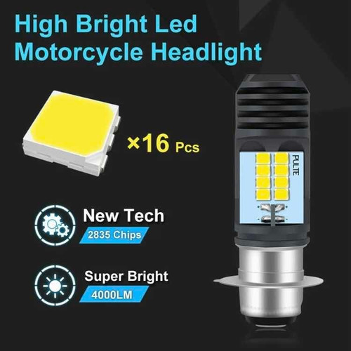 Foco Luz Led Motos H6m P15d 12v 15w Para Motocicletas 6000k Foto 4