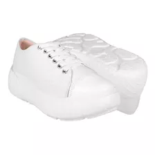 Tenis Casuales Dama Stylo 580 Textil Blanco