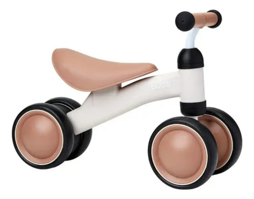Bicicleta De Equilíbrio 4 Rodas Infantil Sem Pedais Bebês Cor Bege