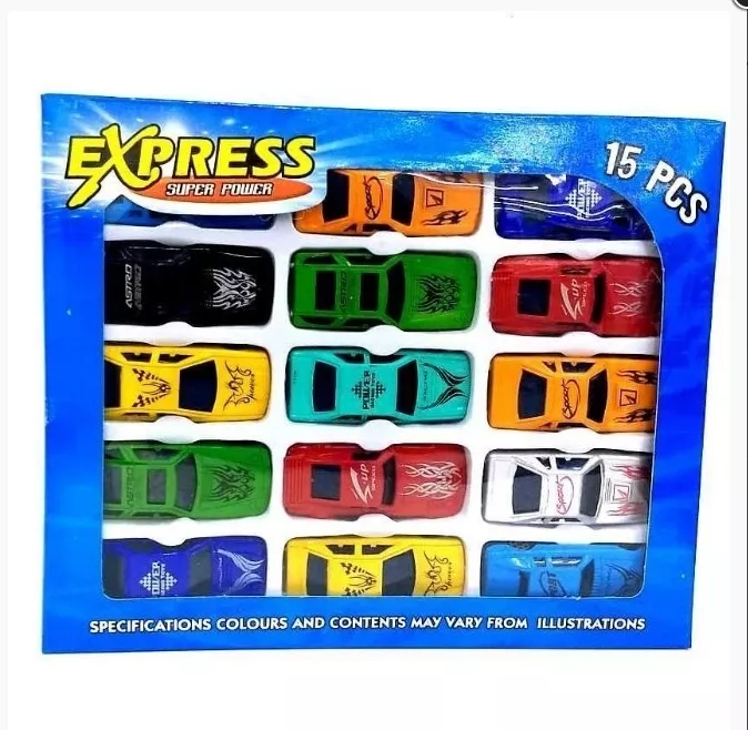 Kit Com 15 Carrinhos Coloridos Coleção Carros De Brinquedo