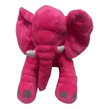 Urso De Pelucia Elefante Rosa Medio + Chaveiro Brinde 
