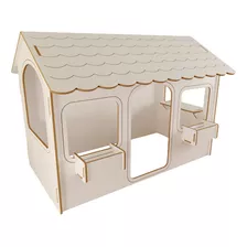 Casinha Infantil Grande + Bercinho + Mesa E Banquinhos Mdf