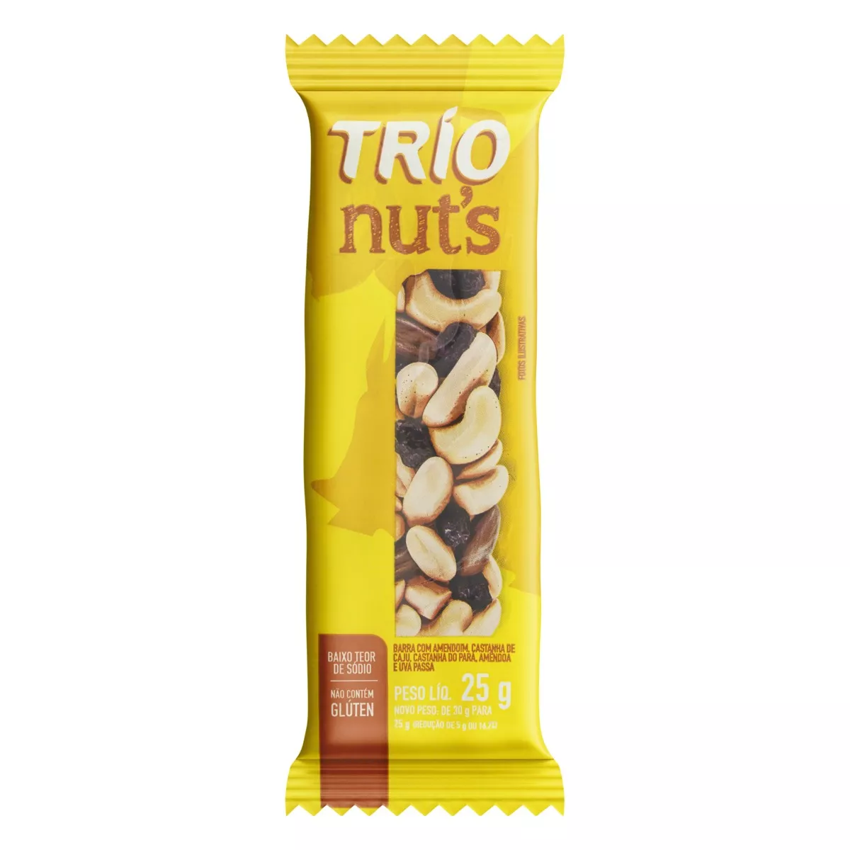 Barra De Nuts Trío Pacote 25g