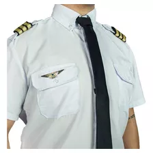 Camisa Para Piloto De Aviao Manga Curta Masculina