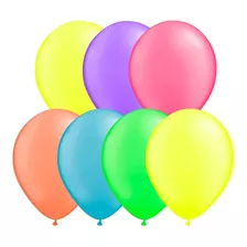 Balão Bexiga Neon Festa Sortido - 50 Unidades - Tamanho 9