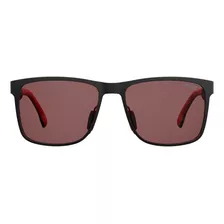 Lentes Gafas Sol Carrera 8026s Polarized Rectangle 57mm Suns Color Matte Black/red Blx/w6 Polarized Color De La Lente Rojo Color Del Armazón Negro Mate