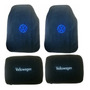 Kit 4 Tapetes Alfombra Vw Logo Azul Fox Bluemotion 2012