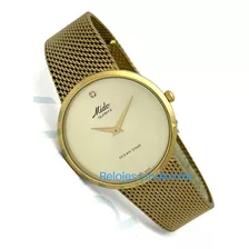 Reloj Mido Oceanstar Quartz Dorado Acero Dorado Malla Sencil