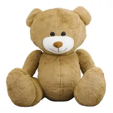 Urso Marrom De Pelúcia Sentado Com Sorriso Fofy Toys 57 Cm