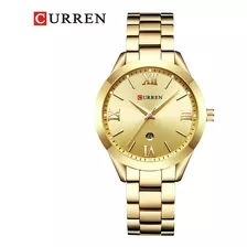 Relógio Curren Feminino Pulseira De Aço Inoxidável Luxo