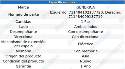 Par Espejos Elect C/desemp C/direcc C/mem Lacrosse 10-12 Foto 2