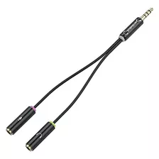 Adaptador Sabrent 3.5mm Headset Splitter Para Auriculares Co