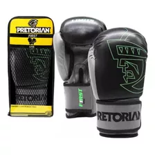 Luva Boxe Muay Thai Pretorian First Preta E Cinza + Bolsa