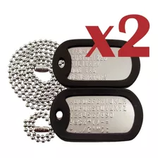 Chapas De Vida Reglamentarias Dog Tag Acero Inox. Ccs Y Mcy