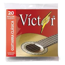 Victor 20 Encordado Para Guitarra Nylon Negro Con Borla