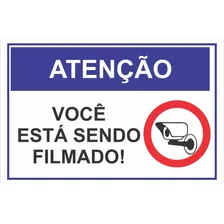 Placa Atenção Você Está Sendo Filmado