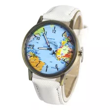 Reloj Pulsera Mapamundi Avion Variedad De Colores Oferta !!!