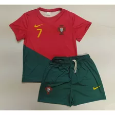Conjunto Para Niños Portugal Cristiano Ronaldo Cr7 Futbol