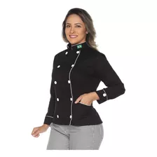 Dolmã Chef Cozinha Feminino Algodão Bandeira