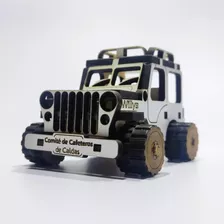 Jeep Willys Eje Cafetero Regalo Corporativo Corte Laser Café