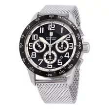 Relógio Victorinox Airboss Mach 6 Chrono Automatic 241447 Cor Da Correia Prateado