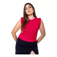 Blusa Tricô Feminina Manga Bufante Grossa Quentinha