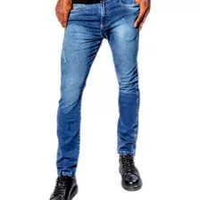 Calça Skinny Azul Masculina Jeans Com Elastano Lycra 2024 Pe