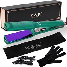 K&k Flat Iron Hair Placa Ancha De 1,75 Pulgadas Para Cabello