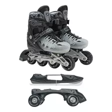 Patines Chicago Ajustables 3en1, Inline, Quads Y Hielo, Con Equipo De Proteccion 