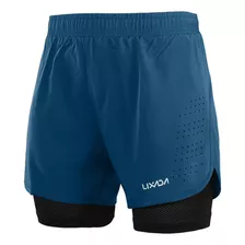 Short Transpirable De Secado Rápido 2 En 1 Para Hombre