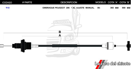 Chicote De Clutch Peugeot 206 Foto 3