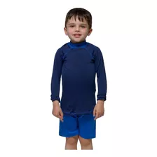 Roupa De Praia Infantil Proteção Solar Uv50+ Camisa & Short