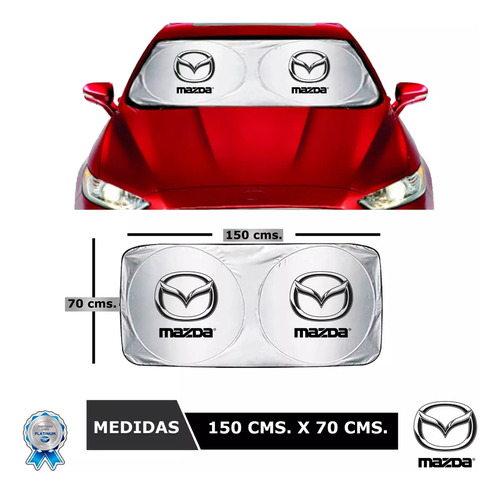 Protector Cubresol Ventosas Logotipo Mazda Cx-9 2013-2015 Foto 4