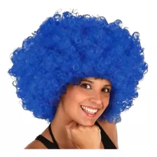 Peluca Afro Azul X1