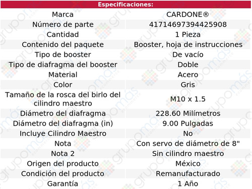 1 Booster Frenos Volvo 960 95 Al 97 Cardone Reman Foto 5