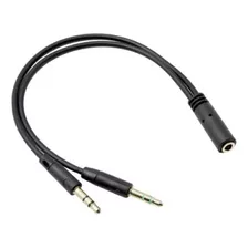 Divisor De Audio 1 A 2 Aux 3.5mm Diadema Micrófono Audifonos