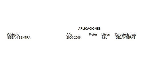 Balatas Delanteras Nissan Sentra 2004 1.8l Brembo Foto 3