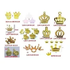 100 Tag N.6 Pingente Coroa Aplique Princesa Festa Realeza