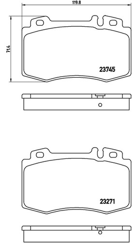 Set-4 Balatas Delanteras Clk55 Amg 5.4l V8 03 Al 04 Foto 2