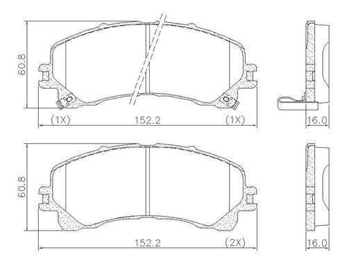 Pastillas Freno Para Nissan Xtrail/ Chevrolet Colorado Foto 2