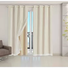 Juego X2 Cortinas Blackout Bloquea Luz 100% Varios Colores