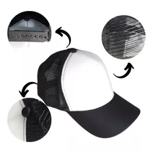 Boné Duas Cores Preto E Branco Sublimação Kit De 10 Trucker