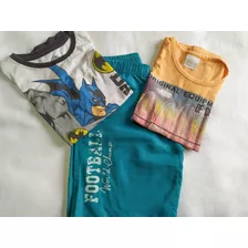 Kit 3 Peças Camiseta E Short Tamanho 6 Usado