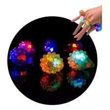 Anillos Led Silicona X 5 Diamante Luminosos Cotillon Carioca